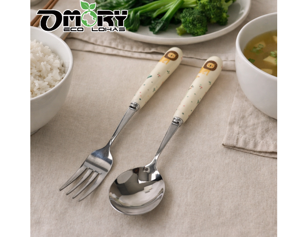【OMORY】304動物陶瓷柄餐匙