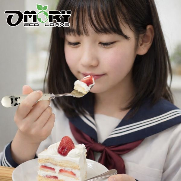 【OMORY】304動物陶瓷柄餐叉