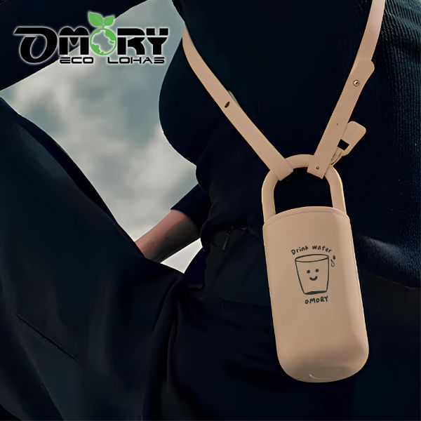 【OMORY】304鎖心隨行瓶470ml附皮繩