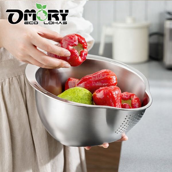 【OMORY】304不鏽鋼傾斜浸泡瀝水盆23cm