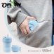 【OMORY】可掛式便攜矽膠摺疊隨行杯(附吸管)550ML