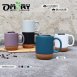【OMORY】日式防滑軟木陶瓷馬克杯/咖啡杯-380ml