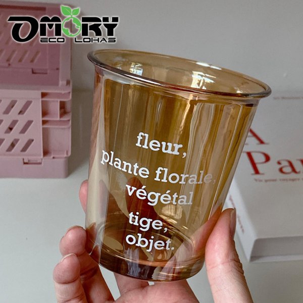【OMORY】 吼答la~寬口潤緣玻璃杯/拿鐵杯/啤酒杯-(300ML)