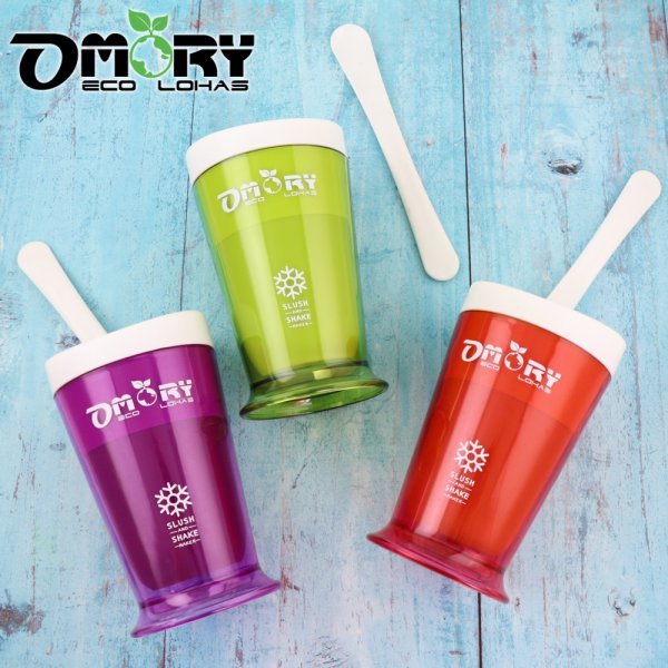 【OMORY】涼夏神奇酷涼奶昔冰沙杯(附匙)-3色