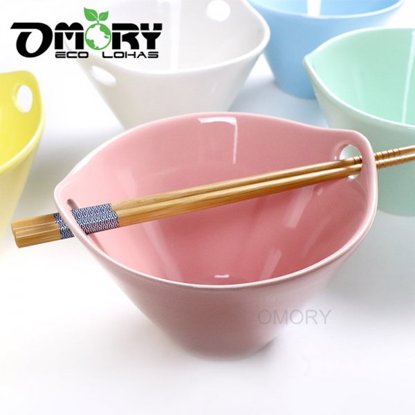 【OMORY】禪風錐形雙耳孔陶瓷插筷碗