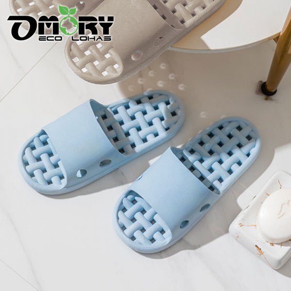 【OMORY】編織PVC浴室排水拖鞋